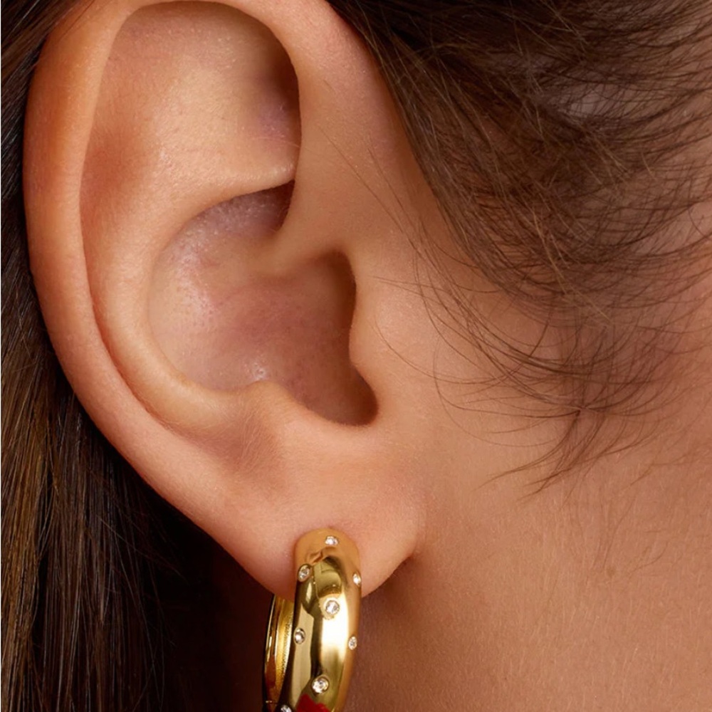 Gorjana Noel Shimmer Hoops (NEW) - Picture 5 of 5